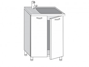 2.60.2мн Шкаф-стол на 600мм под накладную мойку с 2-мя дверцами в Надыме - nadym.магазин96.com | фото