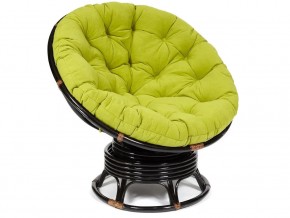 Кресло-качалка Papasan w 23/01 B с подушкой Antique brown, флок Олива в Надыме - nadym.магазин96.com | фото