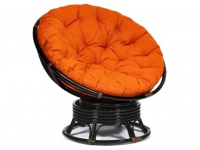 Кресло-качалка Papasan w 23/01 B с подушкой Antique brown, ткань Оранжевый в Надыме - nadym.магазин96.com | фото