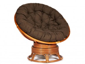 Кресло-качалка Papasan w 23/01 B с подушкой Cognac, ткань Коричневый в Надыме - nadym.магазин96.com | фото