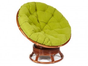 Кресло-качалка Papasan w 23/01 B с подушкой Pecan, флок Олива в Надыме - nadym.магазин96.com | фото