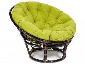 Кресло Papasan 23/01 W с подушкой Antique brown, флок Олива в Надыме - nadym.магазин96.com | фото