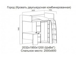 Кровать двухъярусная комбинированная в Надыме - nadym.магазин96.com | фото