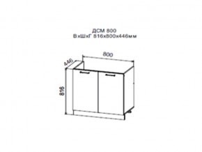 Шкаф нижний ДСМ800 под мойку в Надыме - nadym.магазин96.com | фото